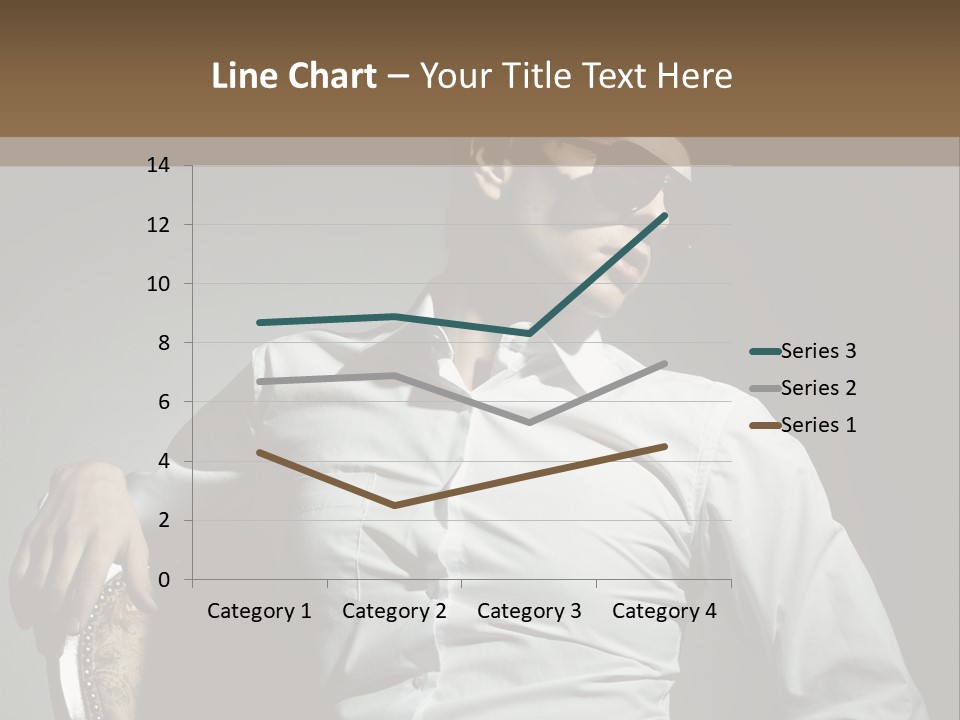 Glasses Dress Pose PowerPoint Template