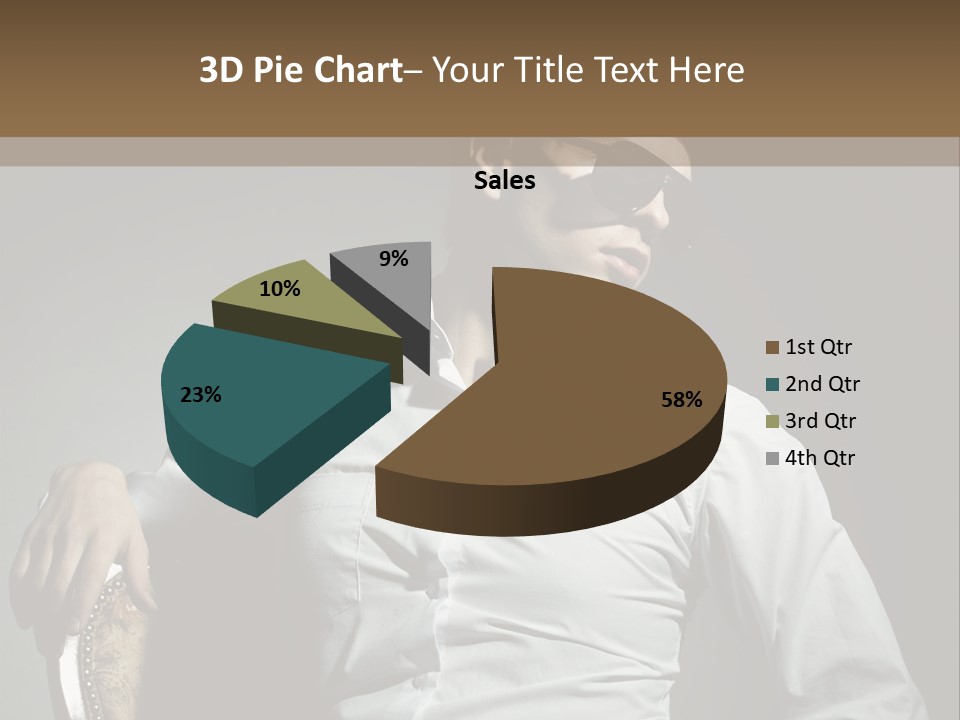 Glasses Dress Pose PowerPoint Template