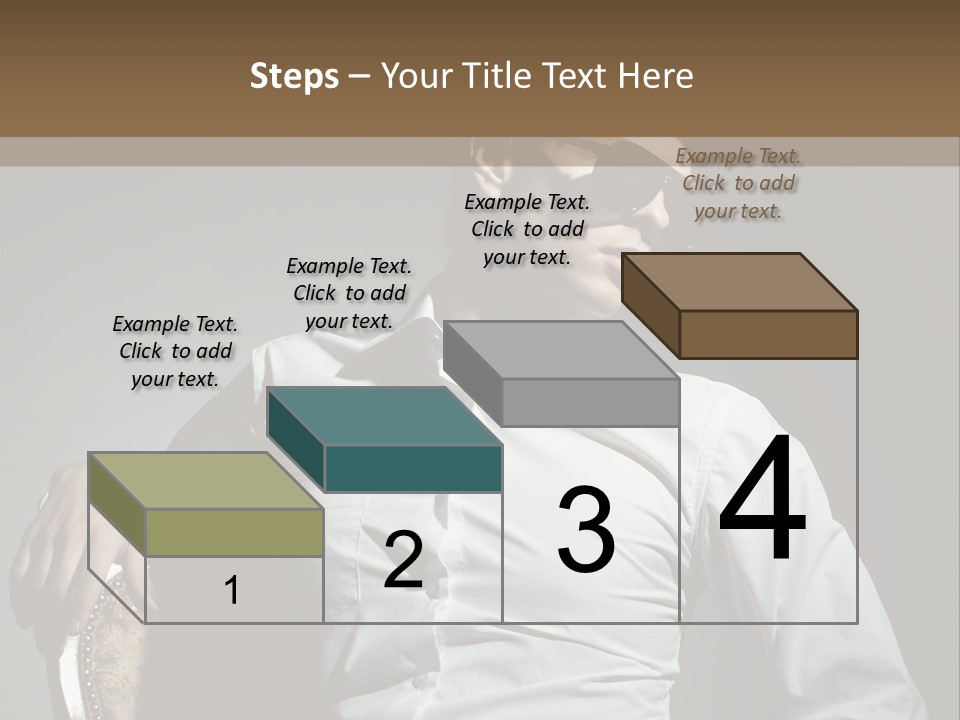 Glasses Dress Pose PowerPoint Template