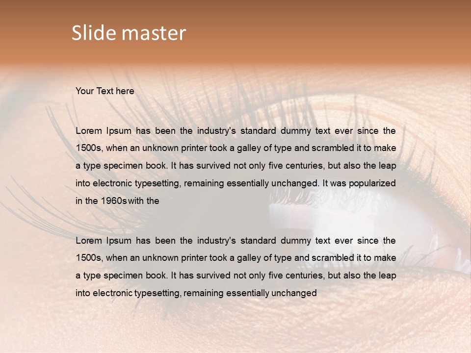 Mascara Eyeball Make Up PowerPoint Template