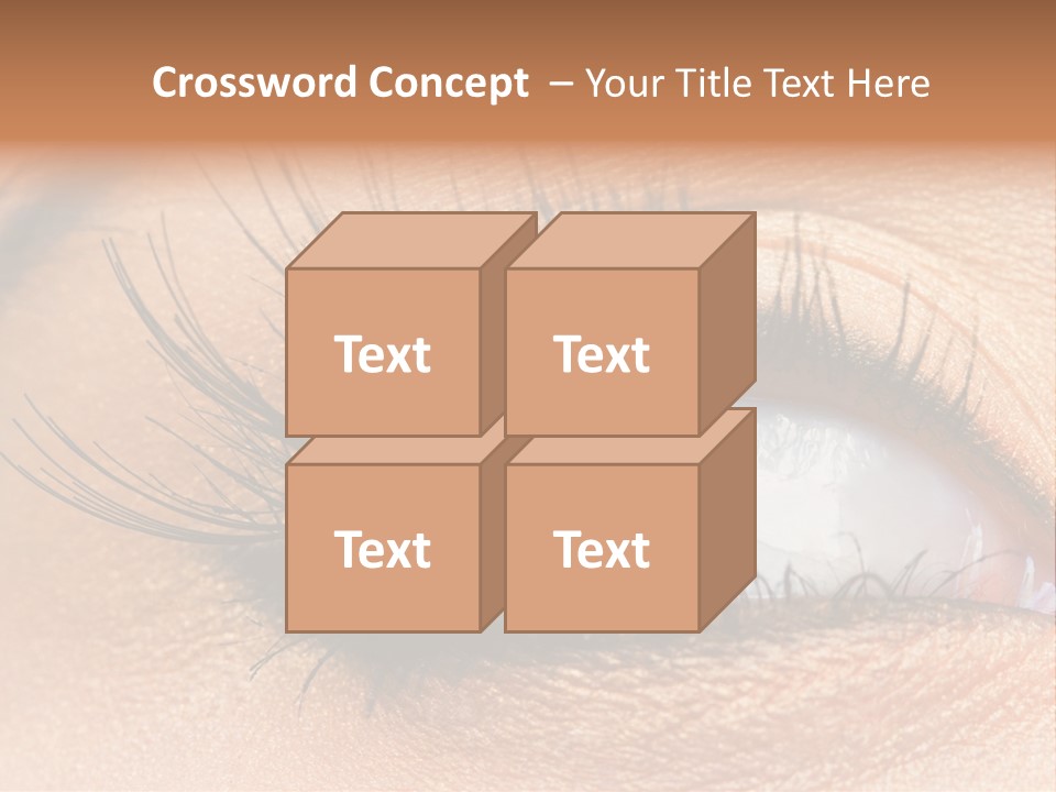 Mascara Eyeball Make Up PowerPoint Template