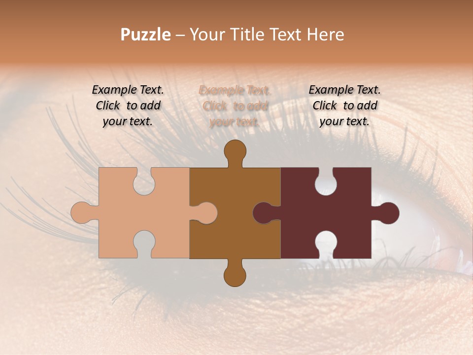 Mascara Eyeball Make Up PowerPoint Template