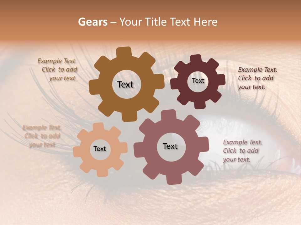 Mascara Eyeball Make Up PowerPoint Template