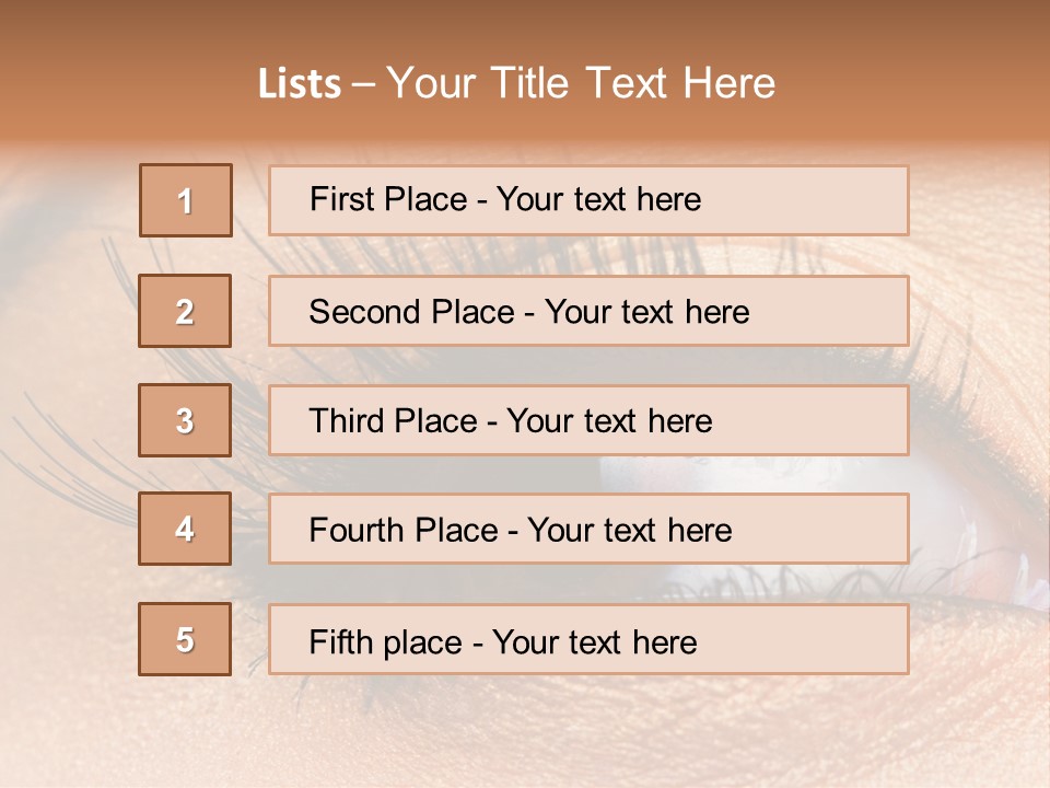 Mascara Eyeball Make Up PowerPoint Template