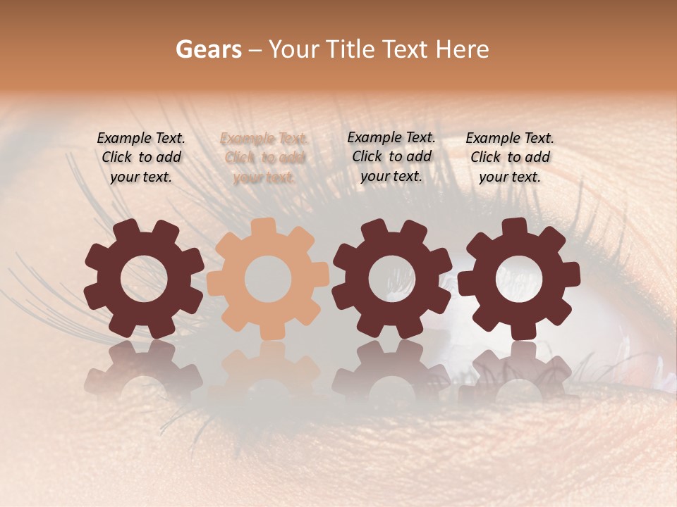 Mascara Eyeball Make Up PowerPoint Template