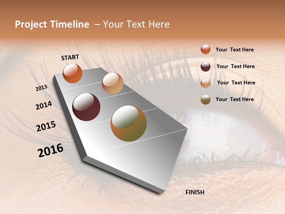 Mascara Eyeball Make Up PowerPoint Template