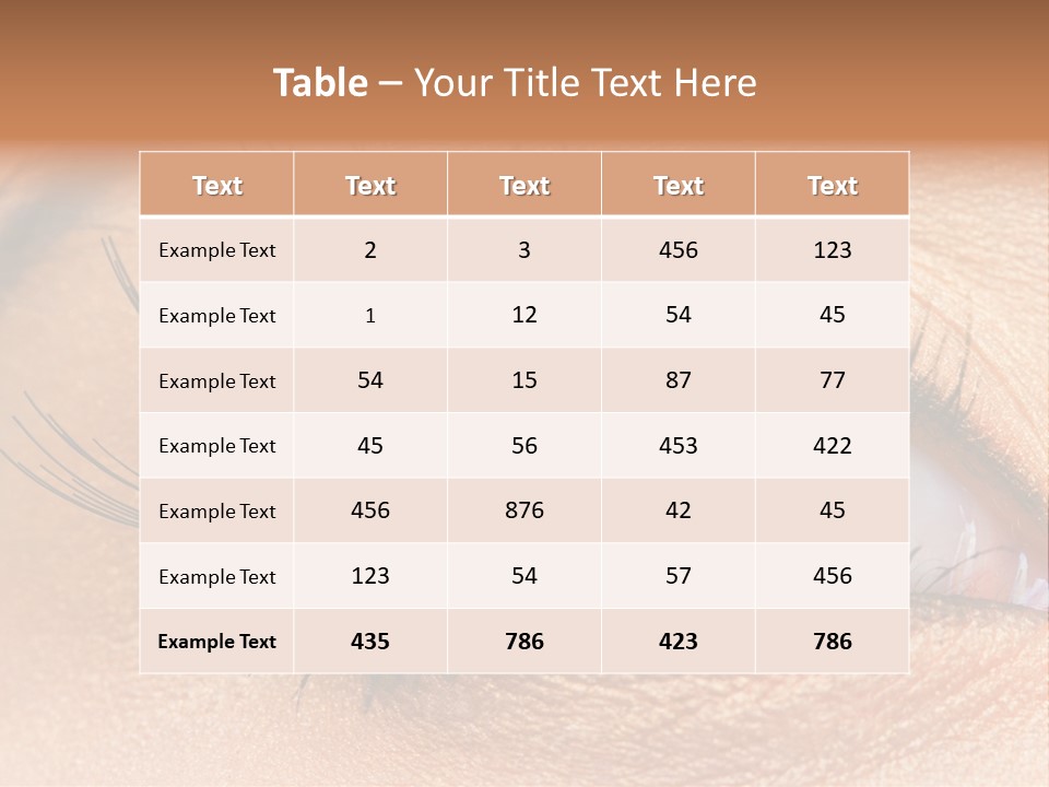 Mascara Eyeball Make Up PowerPoint Template