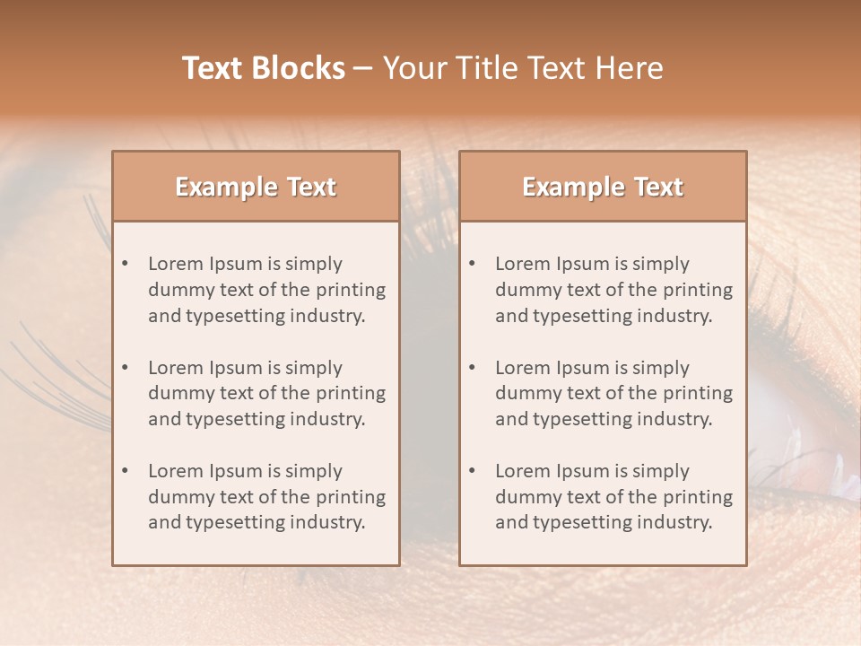 Mascara Eyeball Make Up PowerPoint Template