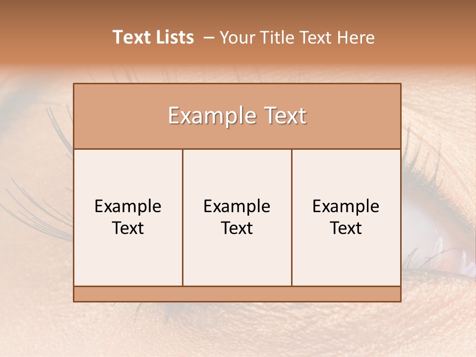 Mascara Eyeball Make Up PowerPoint Template