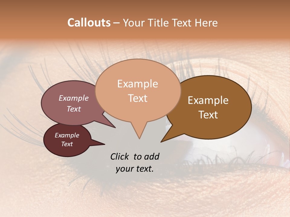 Mascara Eyeball Make Up PowerPoint Template