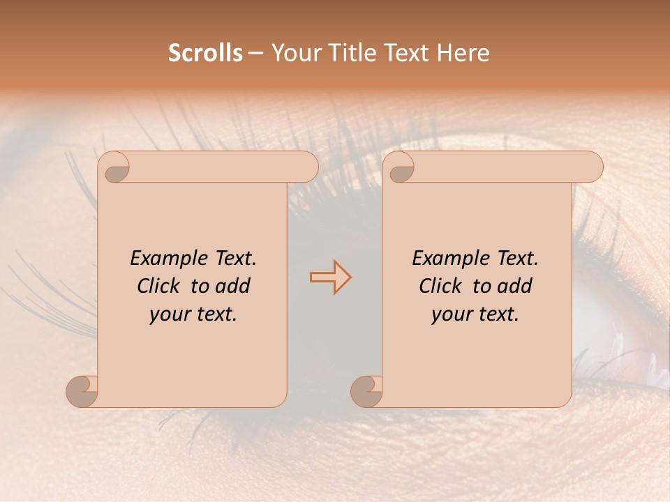 Mascara Eyeball Make Up PowerPoint Template