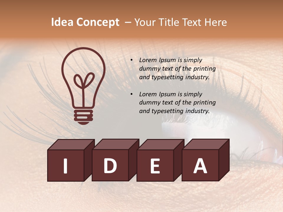 Mascara Eyeball Make Up PowerPoint Template