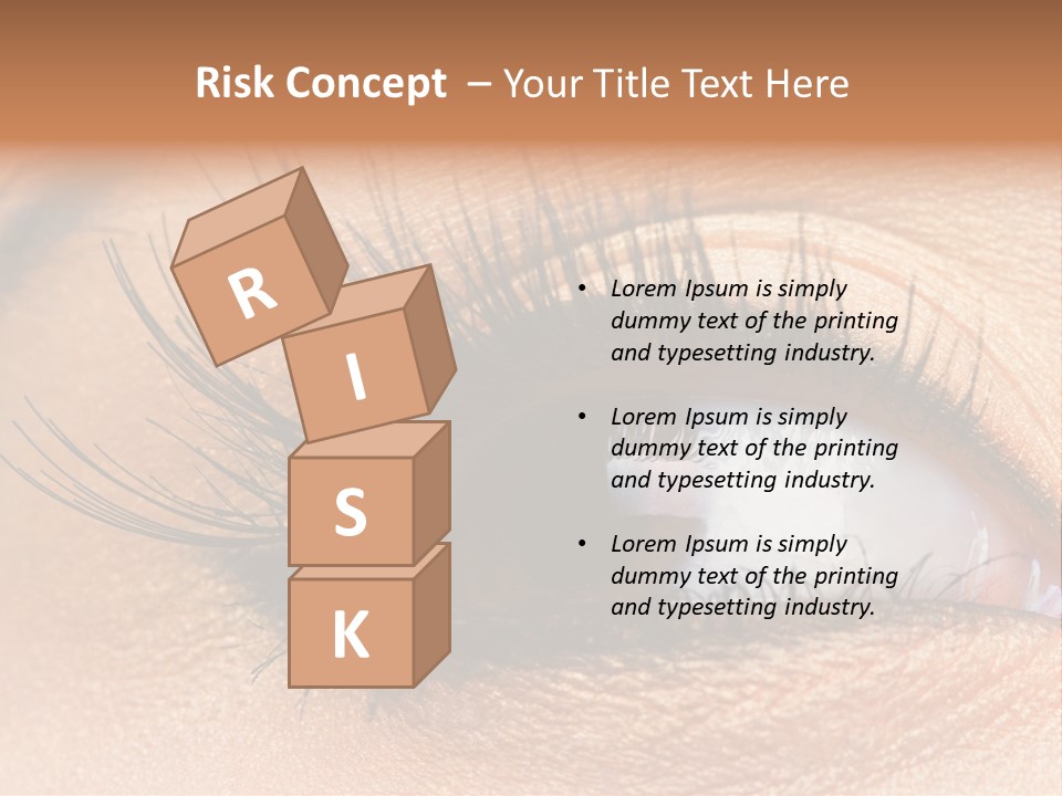 Mascara Eyeball Make Up PowerPoint Template