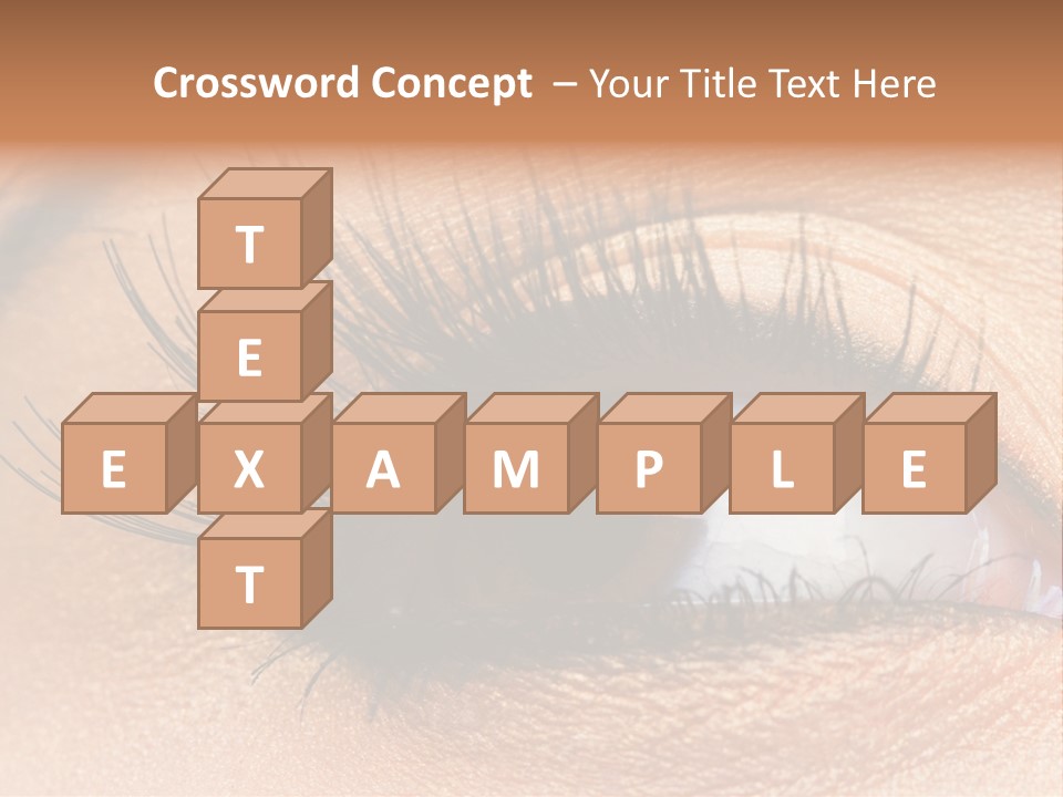 Mascara Eyeball Make Up PowerPoint Template