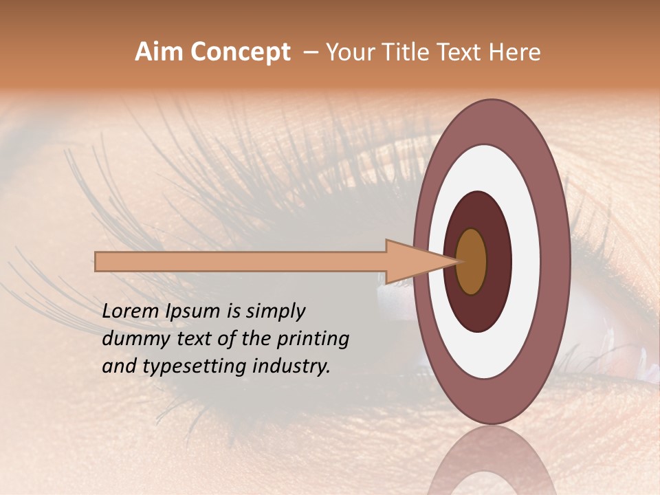 Mascara Eyeball Make Up PowerPoint Template