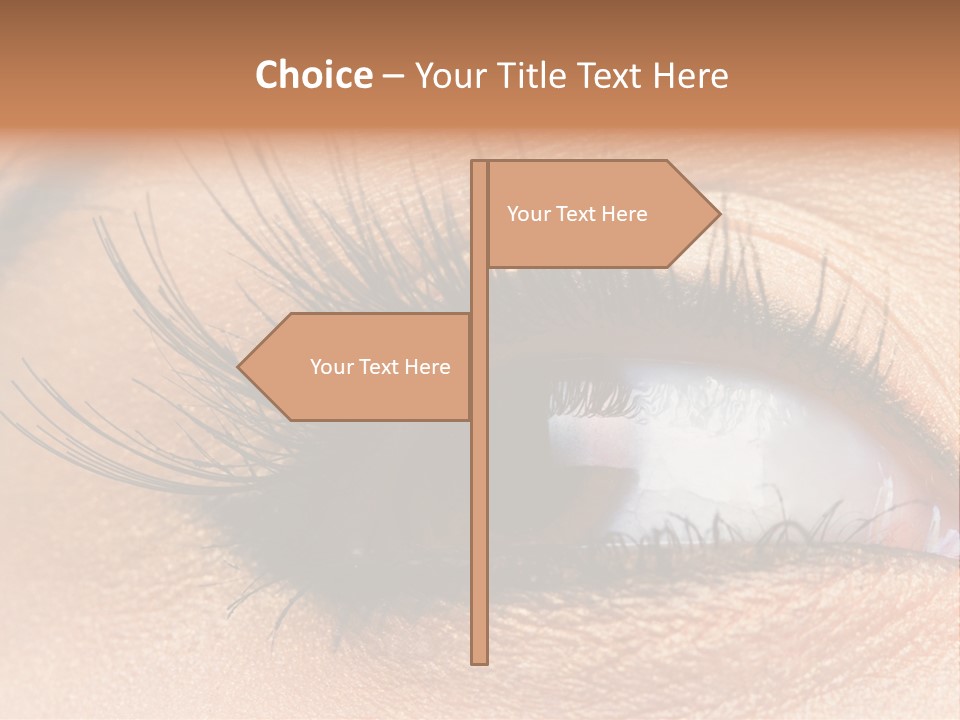 Mascara Eyeball Make Up PowerPoint Template
