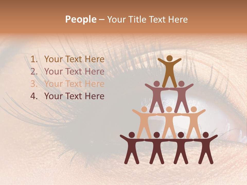 Mascara Eyeball Make Up PowerPoint Template