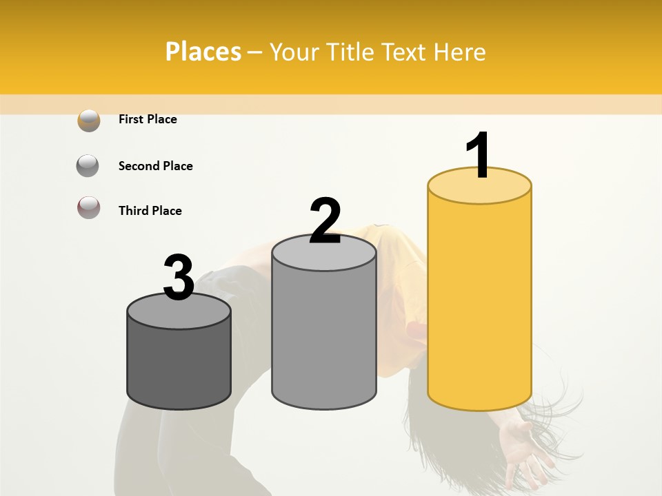 Jump Acrobat Woman PowerPoint Template