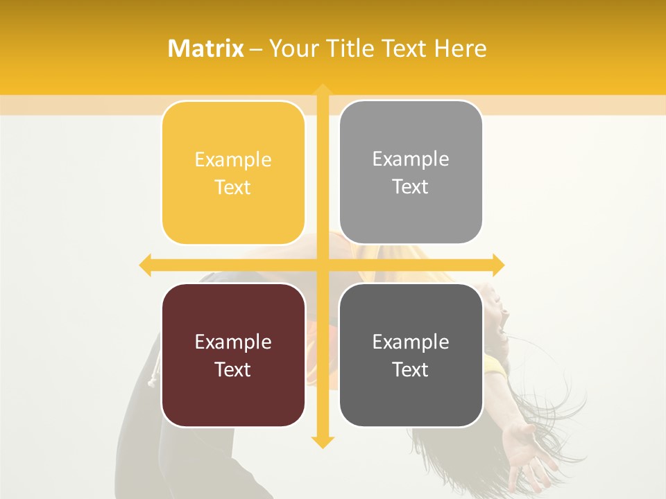 Jump Acrobat Woman PowerPoint Template