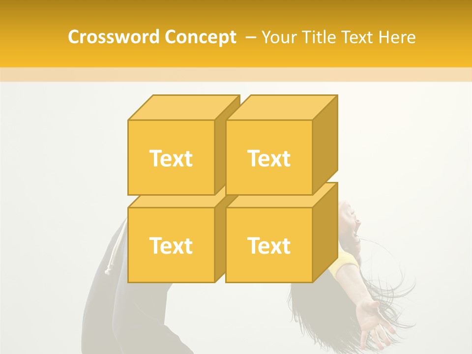 Jump Acrobat Woman PowerPoint Template