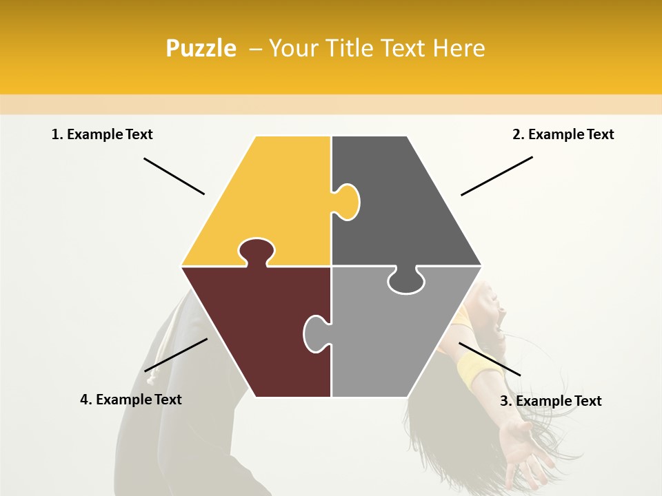 Jump Acrobat Woman PowerPoint Template