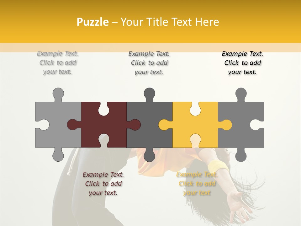 Jump Acrobat Woman PowerPoint Template