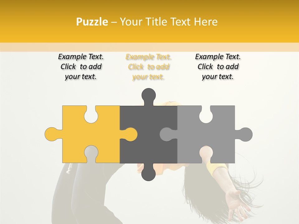 Jump Acrobat Woman PowerPoint Template