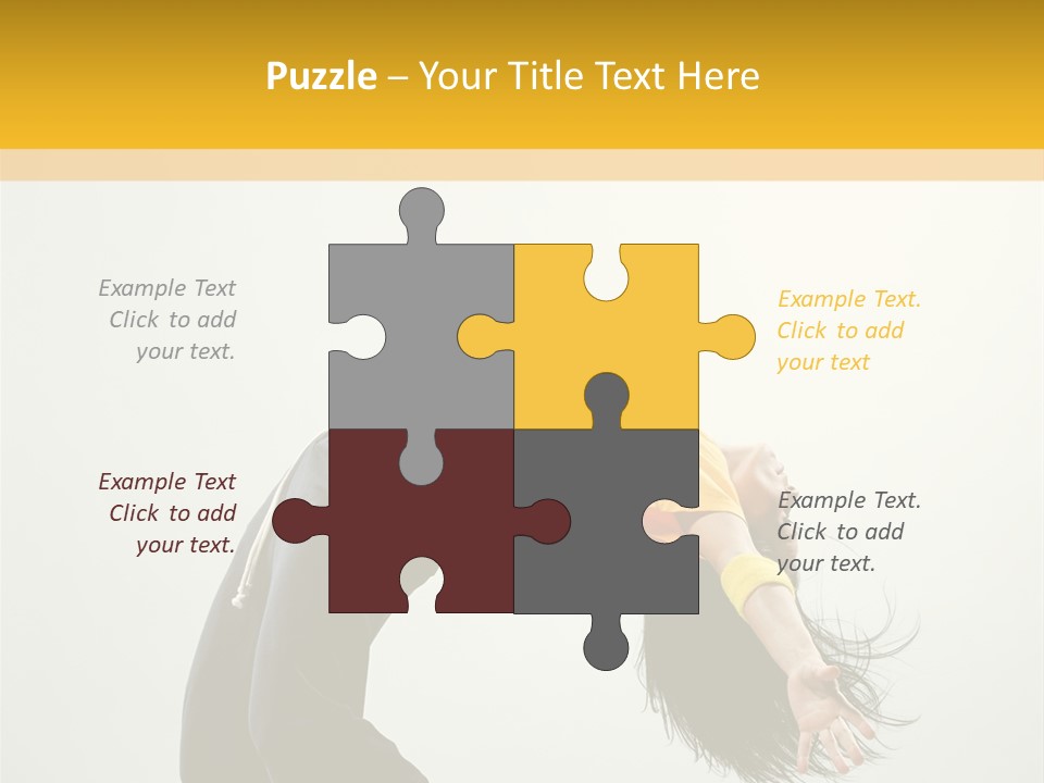 Jump Acrobat Woman PowerPoint Template