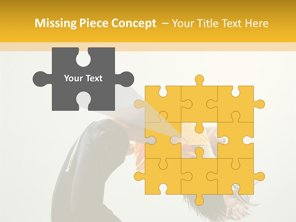 Jump Acrobat Woman PowerPoint Template