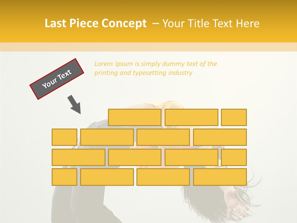 Jump Acrobat Woman PowerPoint Template