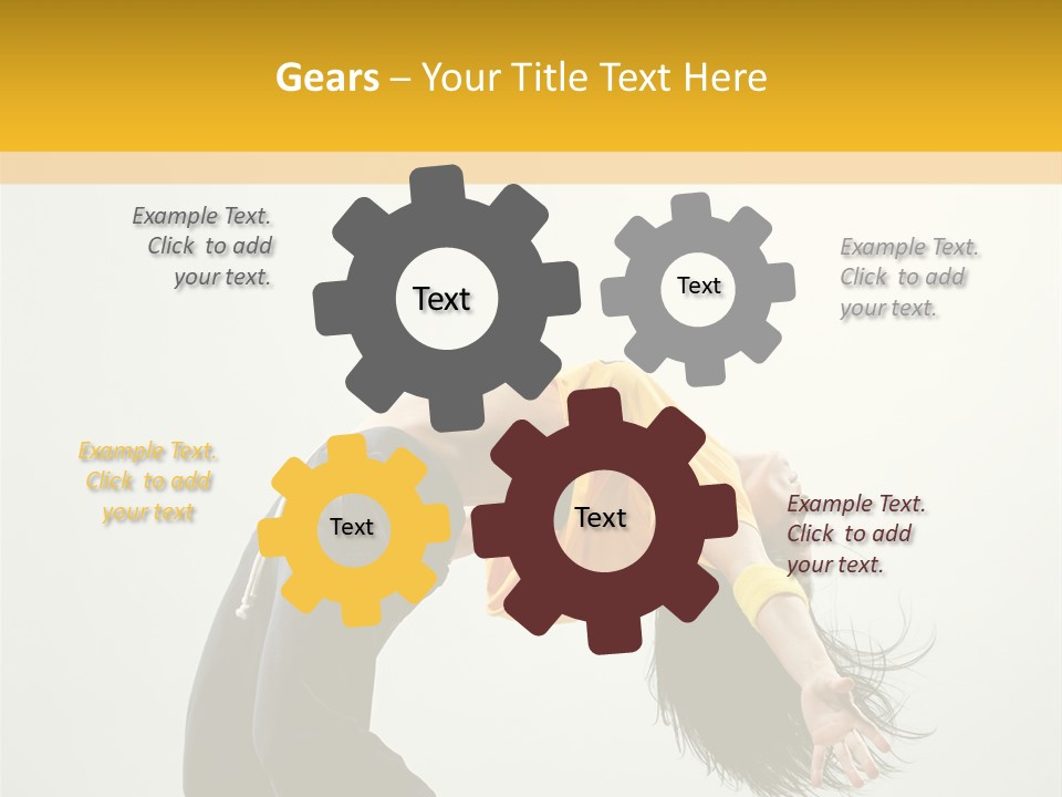 Jump Acrobat Woman PowerPoint Template