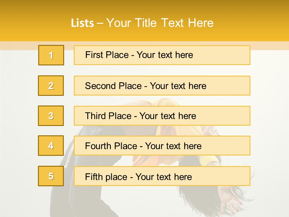 Jump Acrobat Woman PowerPoint Template