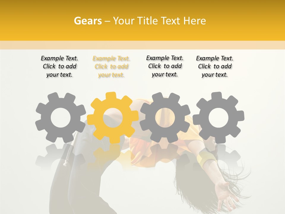 Jump Acrobat Woman PowerPoint Template