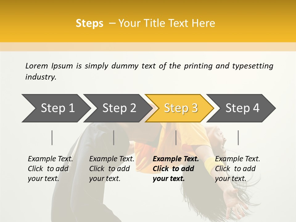 Jump Acrobat Woman PowerPoint Template