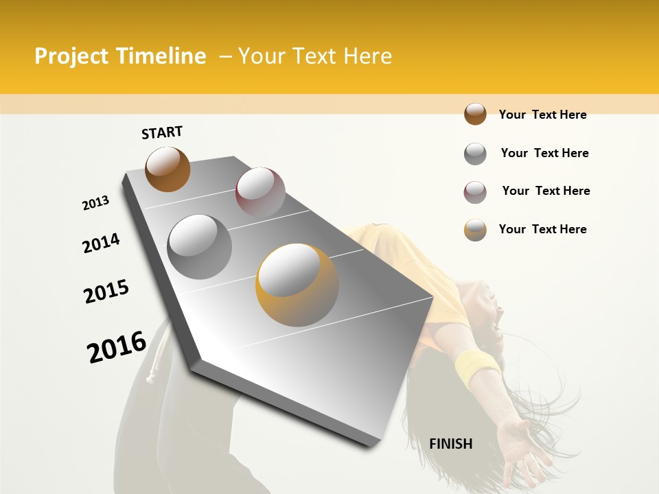Jump Acrobat Woman PowerPoint Template