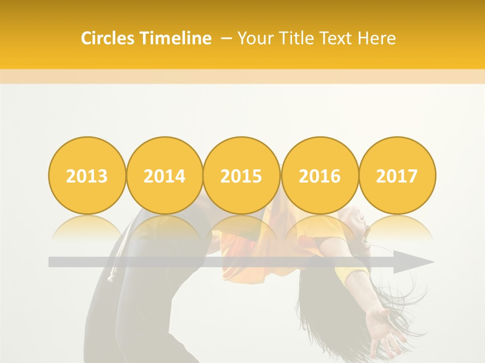 Jump Acrobat Woman PowerPoint Template