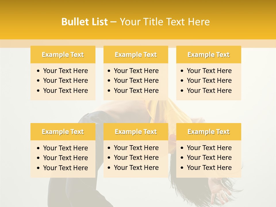 Jump Acrobat Woman PowerPoint Template