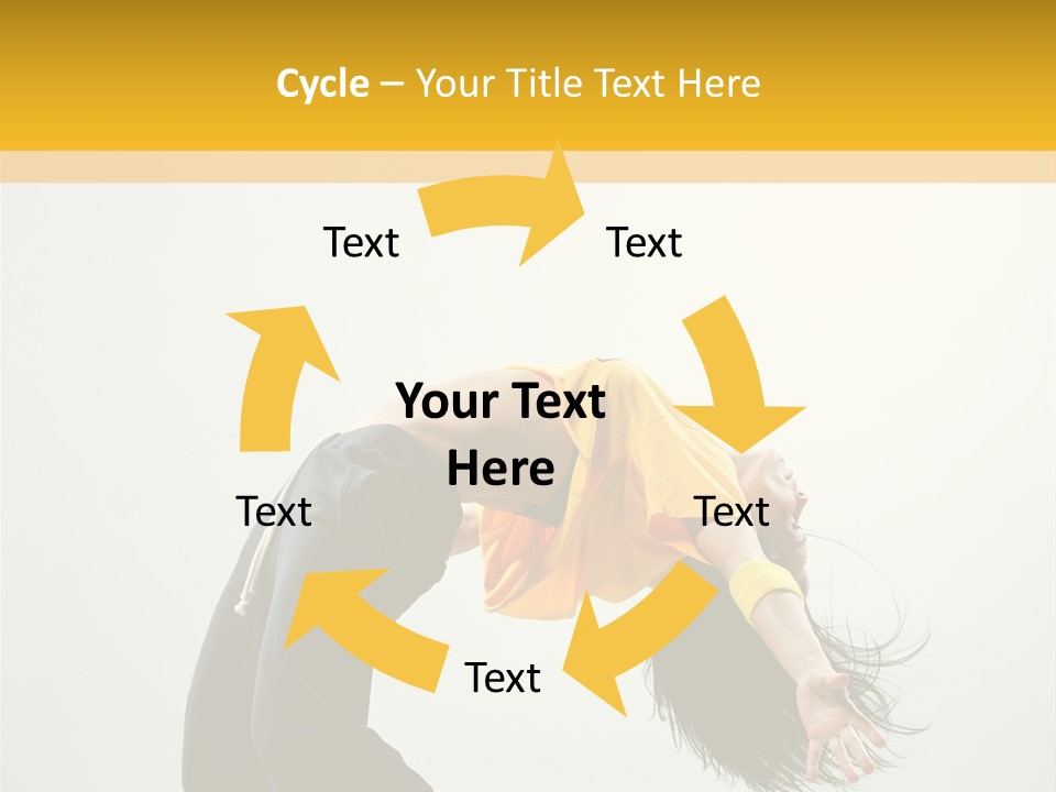 Jump Acrobat Woman PowerPoint Template