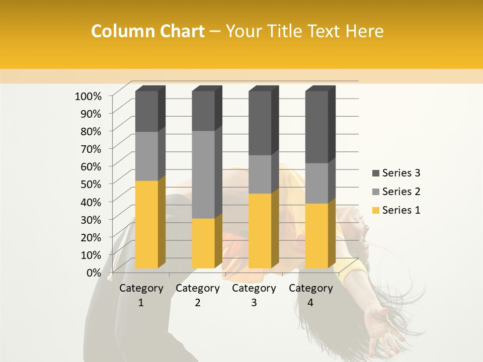 Jump Acrobat Woman PowerPoint Template