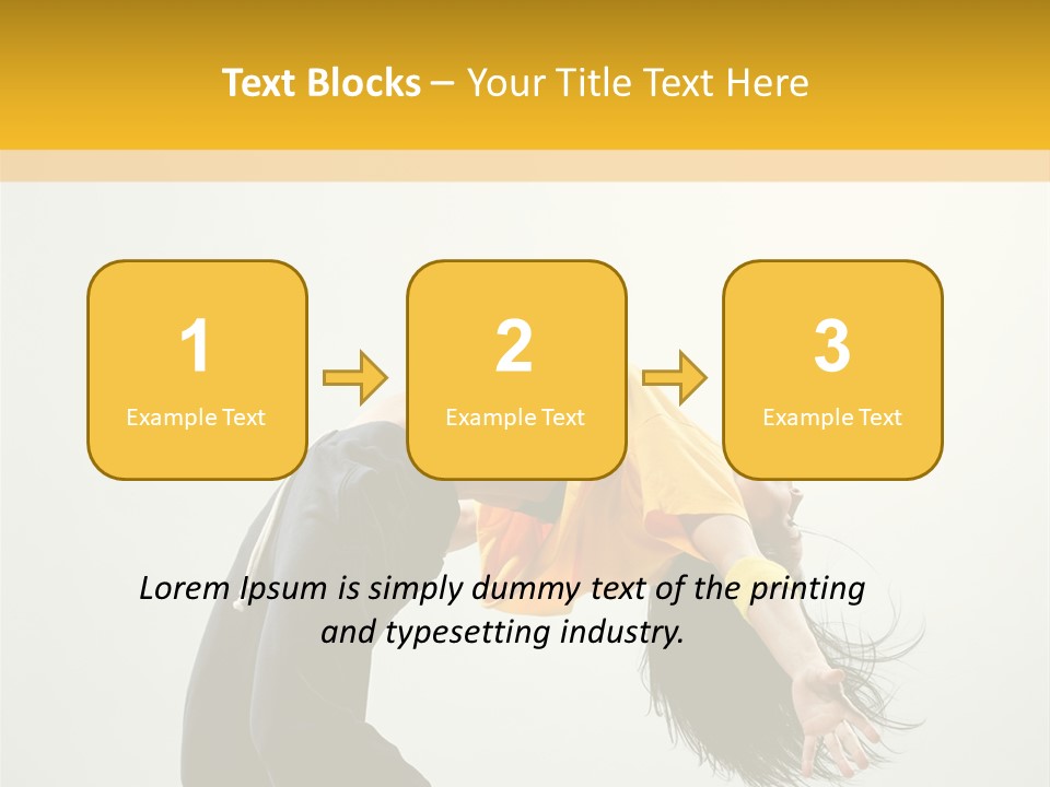 Jump Acrobat Woman PowerPoint Template