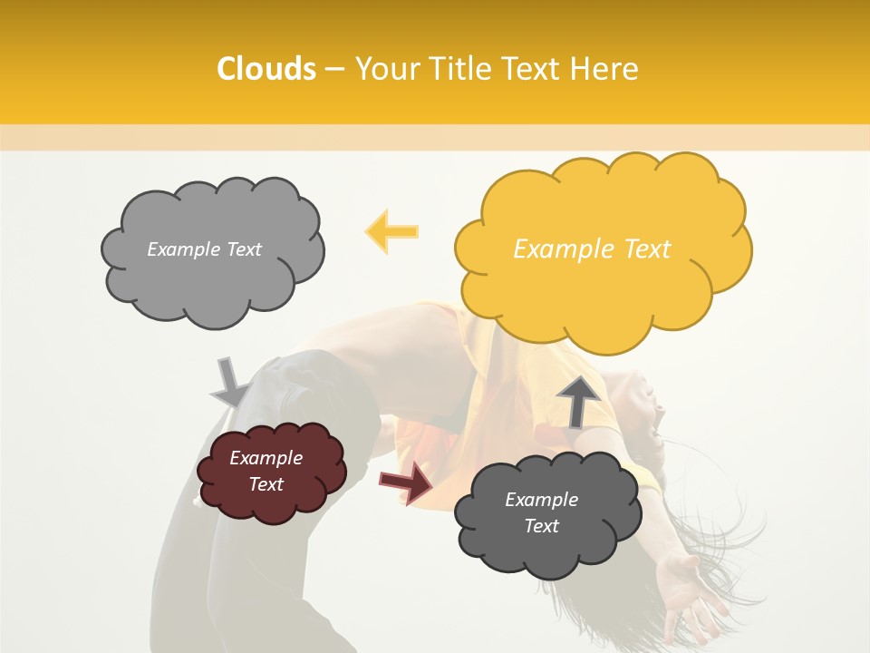 Jump Acrobat Woman PowerPoint Template