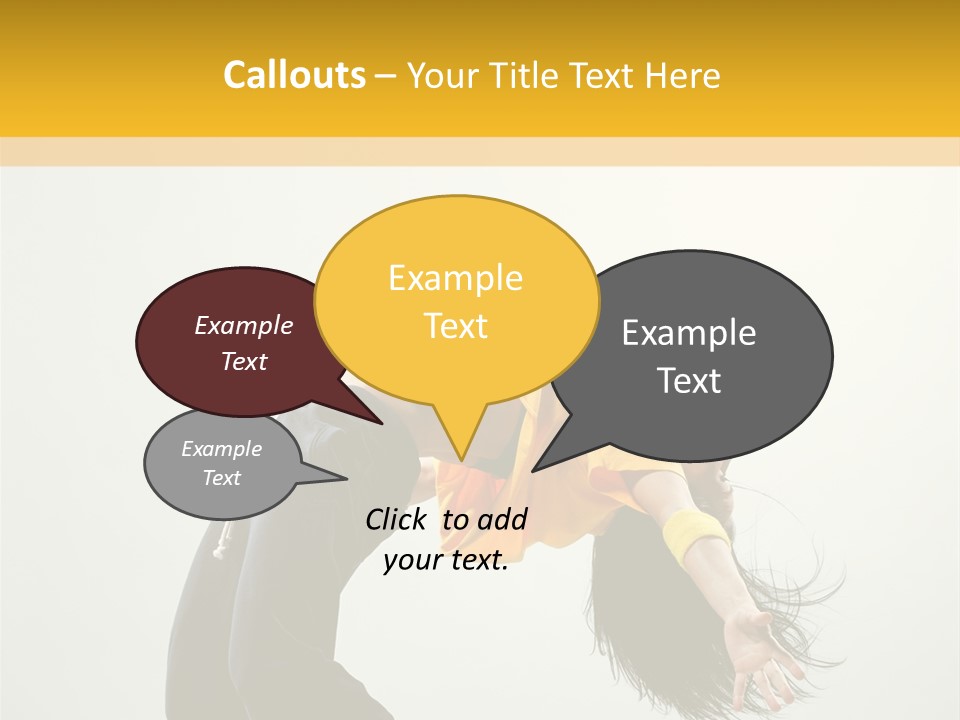 Jump Acrobat Woman PowerPoint Template