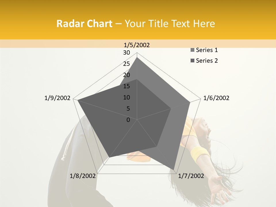 Jump Acrobat Woman PowerPoint Template