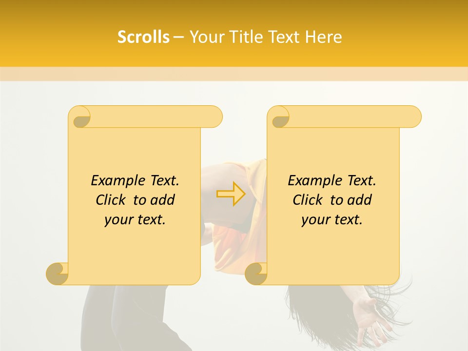 Jump Acrobat Woman PowerPoint Template