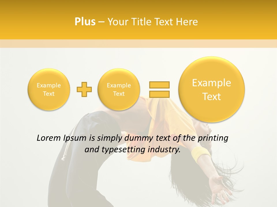 Jump Acrobat Woman PowerPoint Template