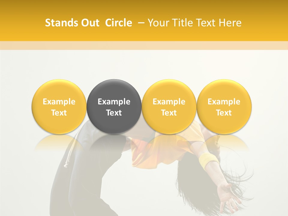 Jump Acrobat Woman PowerPoint Template