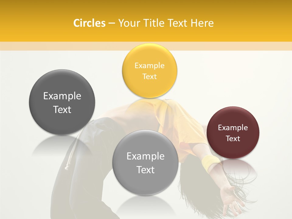 Jump Acrobat Woman PowerPoint Template