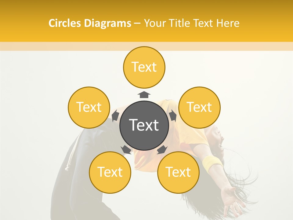 Jump Acrobat Woman PowerPoint Template