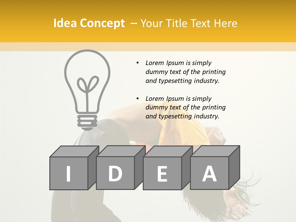 Jump Acrobat Woman PowerPoint Template