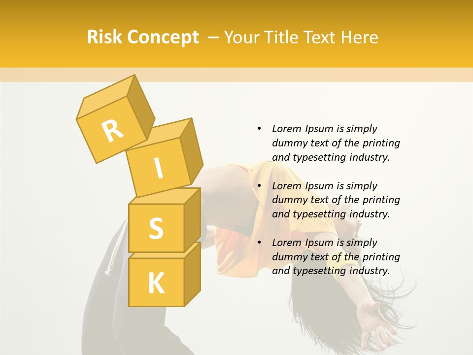 Jump Acrobat Woman PowerPoint Template